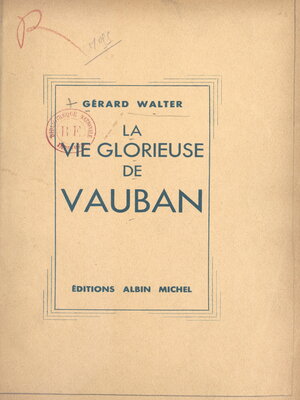 cover image of La vie glorieuse de Vauban